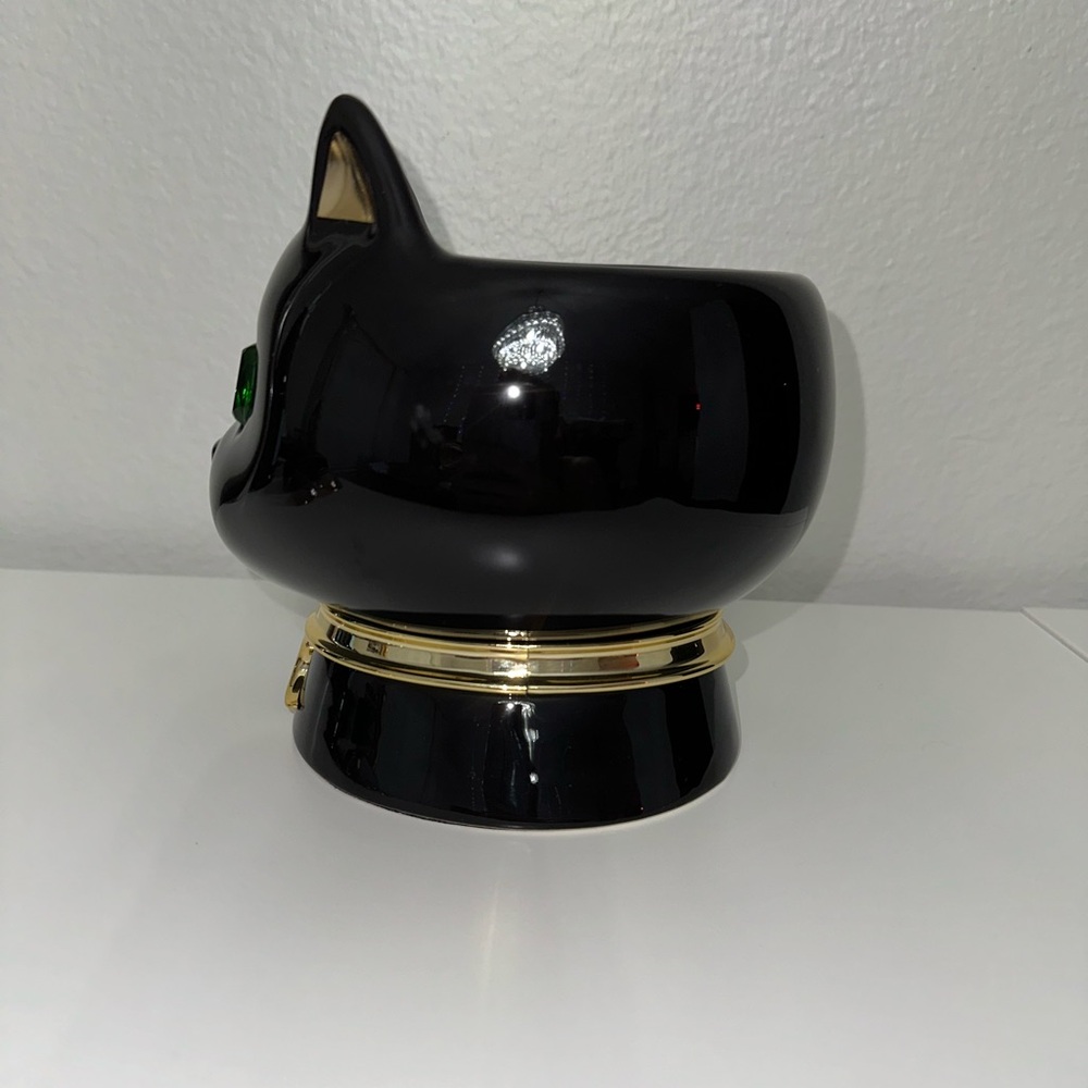 Bath & Body Works Halloween 2024 fancy black cat 3 wick candle holder decoration - Picture 5 of 6